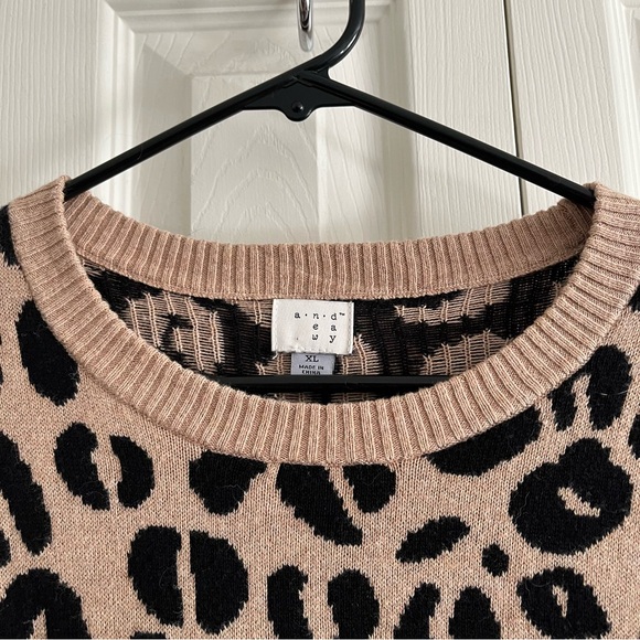 a new day Leopard Print Sweater - Size XL - Picture 3 of 4